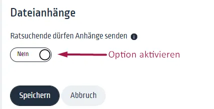 Dateianhang freigeben Dateianhang freigeben