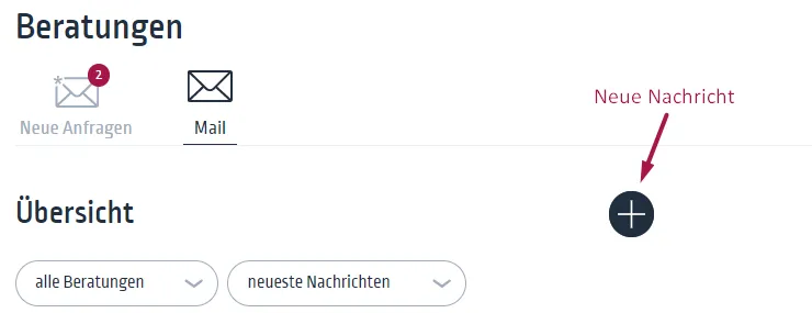 Neue Nachricht schreiben Neue Nachricht schreiben