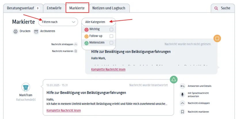 Reiter Markierung Reiter Markierung