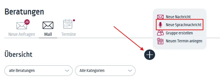 Sprachnachricht aufnehmen Sprachnachricht aufnehmen